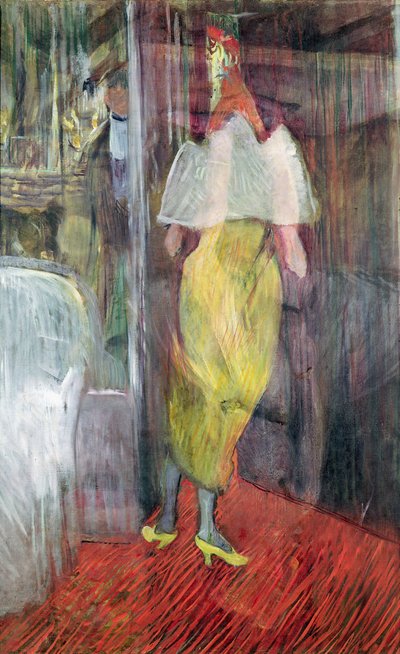 Kobieta wchodząca do pudełka w teatrze, 1894 autorstwa Henri de Toulouse Lautrec